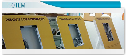 Totem para tablets com porta-folhetos
